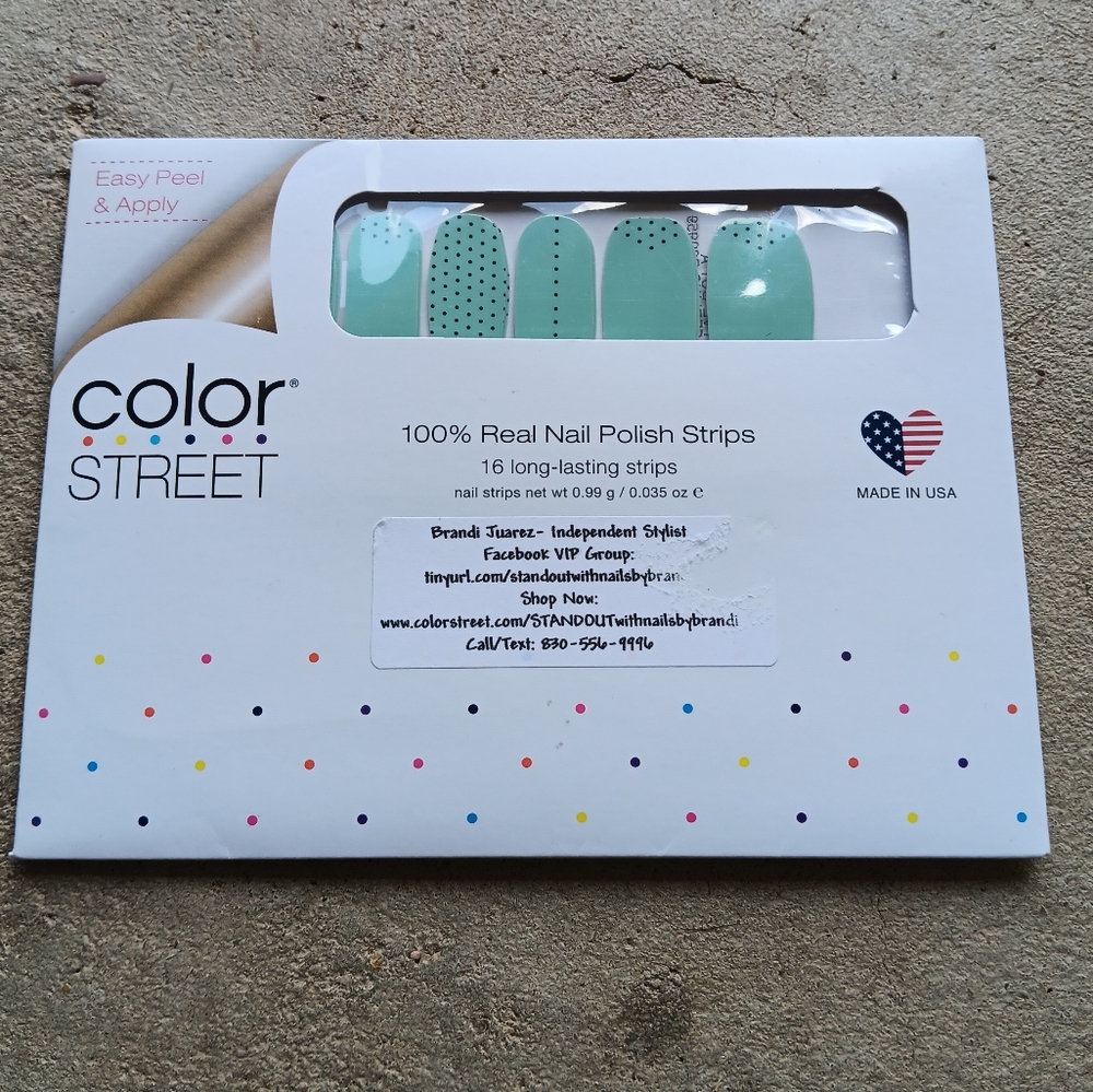 Color Street "I've Dot a Feeling" Mint Green Nail Polish Strips